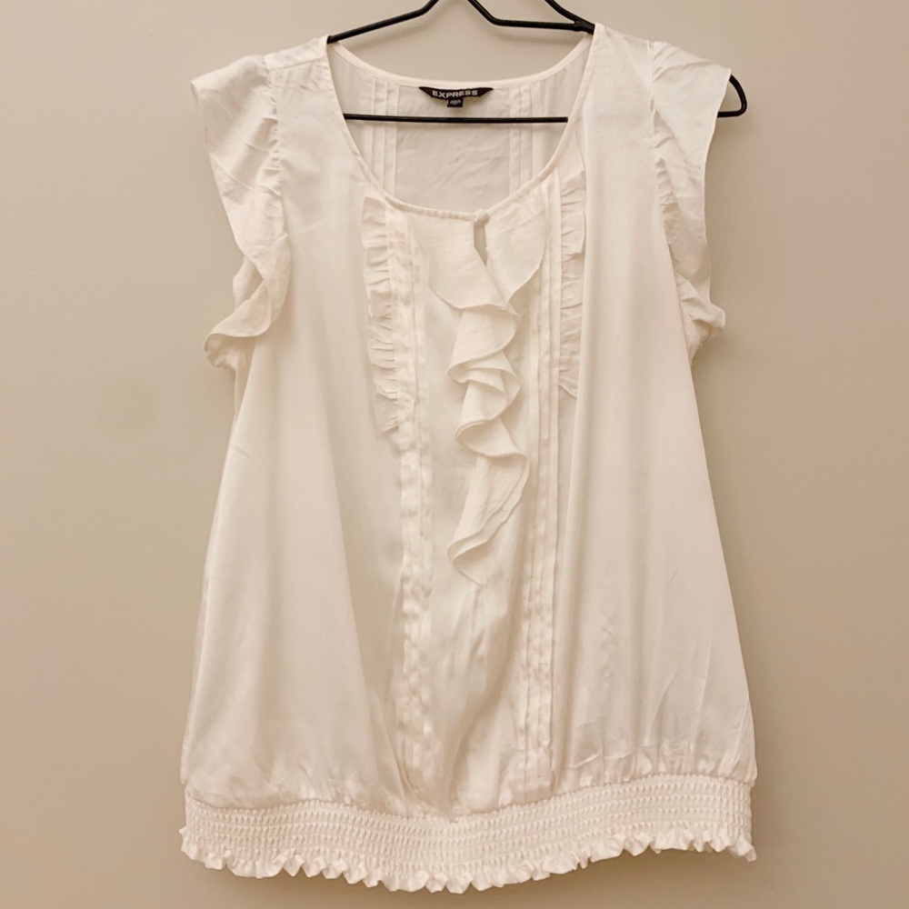 Express no sleeve polyester dress shirt